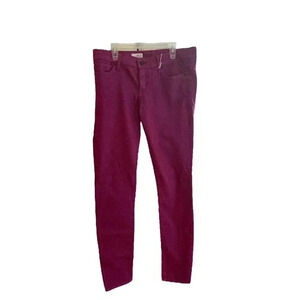 GAP 1969 Jeans Always Skinny Burgundy 28 6R Preowned
